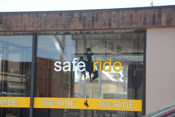 I'm not sure if it's just the logo, or if an actual horse picks you up to take you home from the bar.